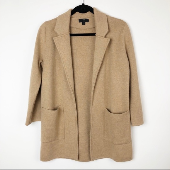 J.crew tan Sophie open front sweater blazer - Picture 1 of 6